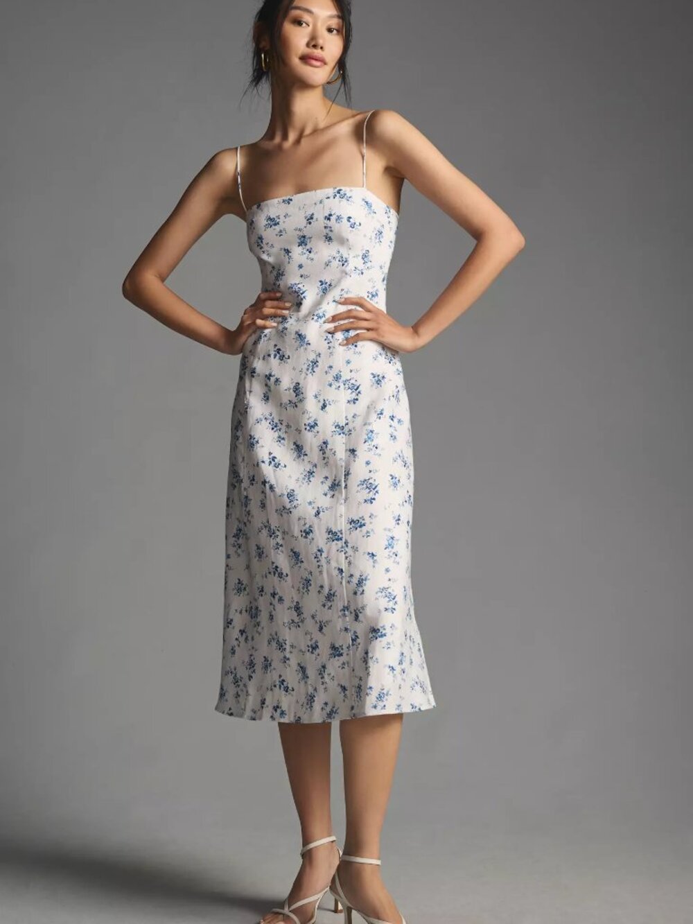 Unworn Reformation Christen 100% Organic Linen Midi Dress